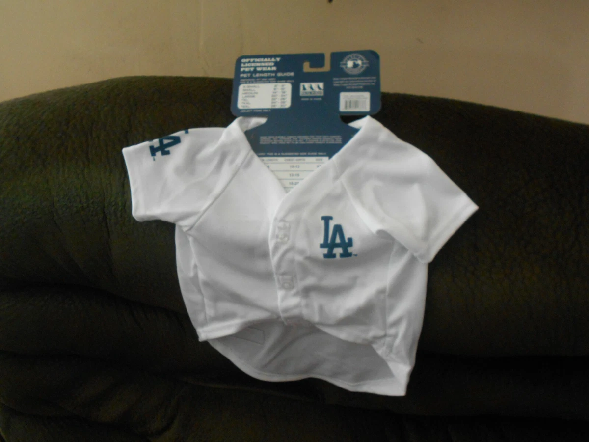 MLB Los Angeles Dodgers Pets First Pet Baseball Jersey - White L