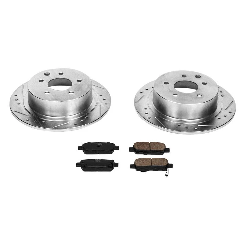 Kit de frenos perforados Power Stop 1-Click Z23 Evolution Sport para Nissan Altima 02-18 Foto 2 de 3