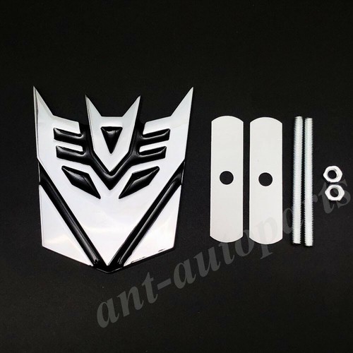 3D Metal Chrome Transformers Autobot Deception Car Front Grille Badge