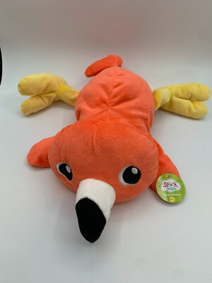 NEW Spark Create Imagine FLAMINGO Laying Down Plush Pink yellow Coral 2019 Tags