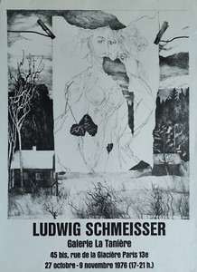 Ludwig SCHMEISSER — Affiche originale d'exposition en lithographie, Galerie La Tanière, Paris — vue 1 sur 10