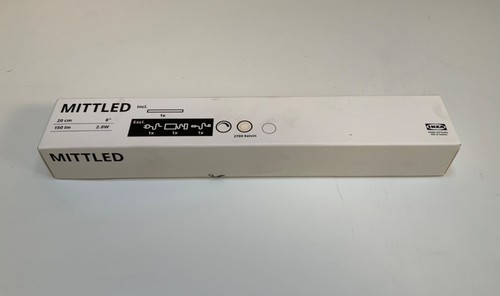 NEW IKEA MITTLED LED 20CM KITCHEN WORKTOP LIGHTING STRIP WHITE - 104.570.89