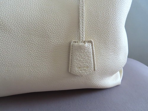 Oroton Margot Rare egg shell Large tote bag shopper ex cond genuine leather bag - Picture 4 of 23