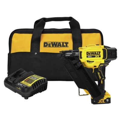 DeWalt DCN930P1 20V MAX 30° Cordless Paper Tape Framing Nailer Kit (5 Ah) New