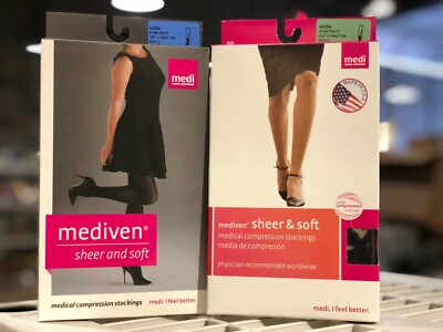 Mediven Sheer & Soft Calf High 15-20 20-30 Open & Closed toe (SIZES COLORS) MEDI
