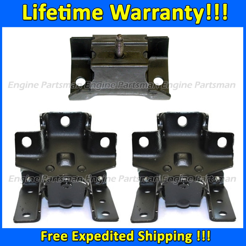 Chevy Transmission Mount Direct Replacement Motor & Transmission Mount Kit - 3-Piece Set Fits 1999-2005 Chevrolet Silverado 1500 4.8L RWD Ls Engine Mounts - Foto 4