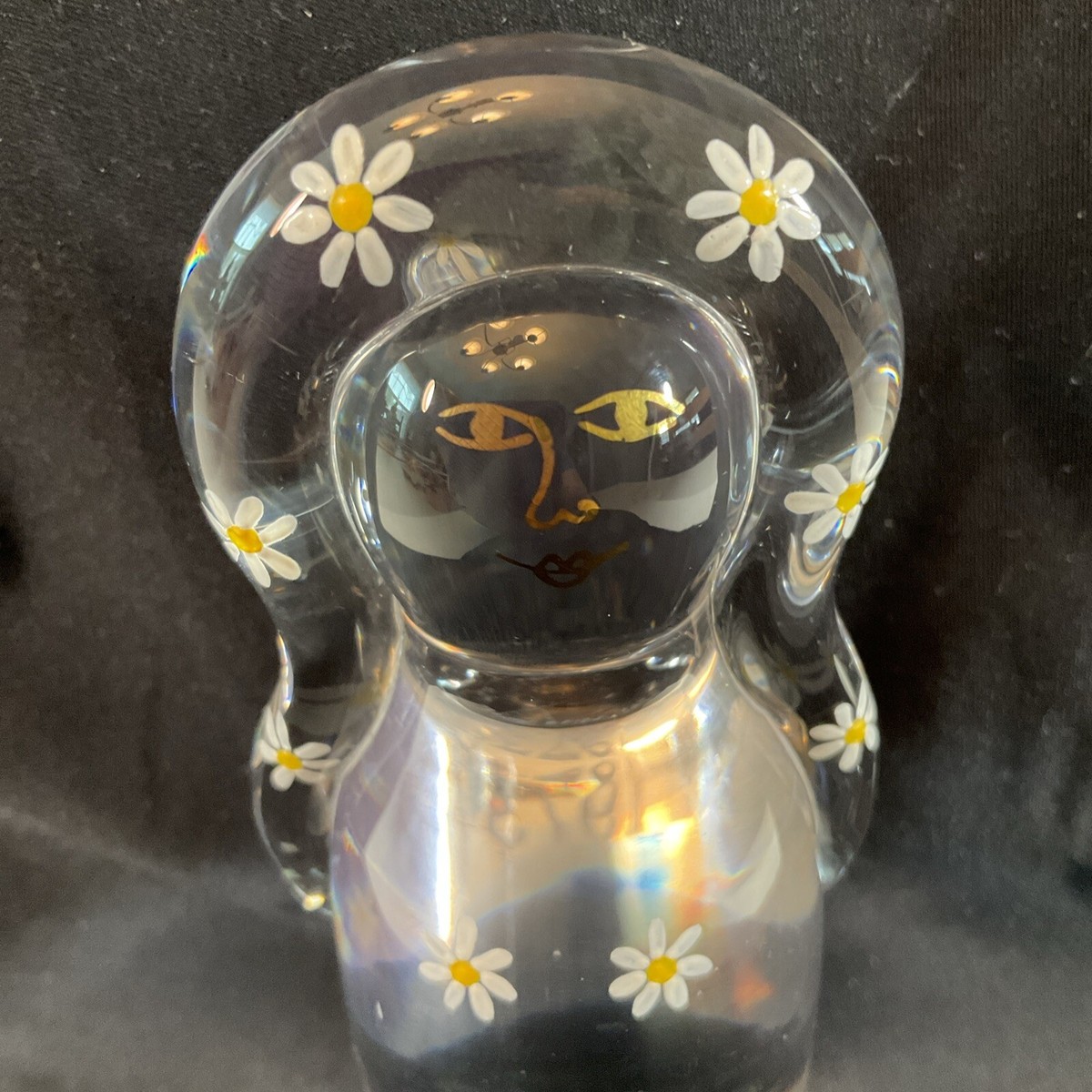 工芸品 Vintage Kosta boda glass objects 1973 Vintage Miss Kosta By Kosta Boda Crystal Art Glass Figurine