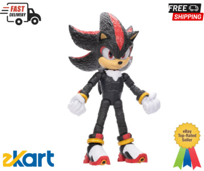 Sonic The Hedgehog 3 Movie 5 inch Shadow Action Figure with 5 Points black