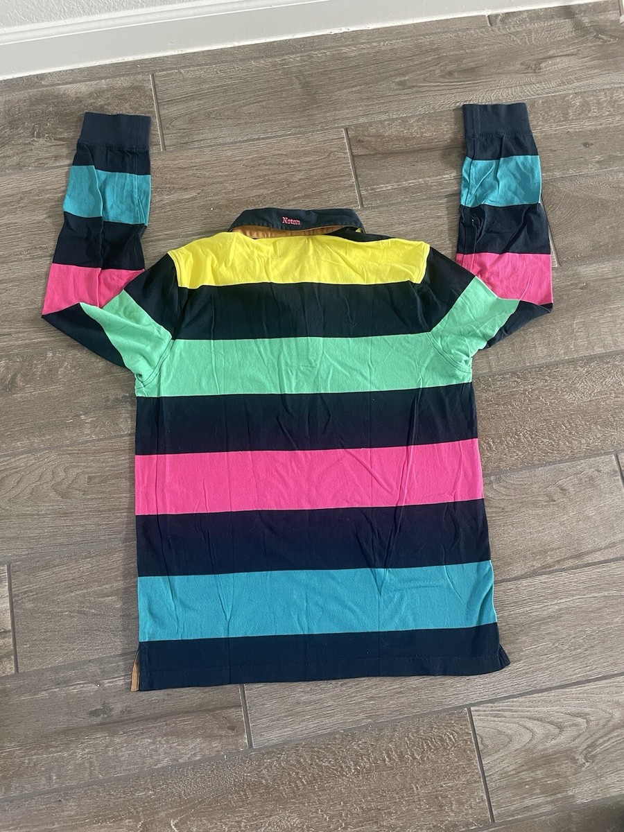 Noton Classic Rugby Long Sleeve Polo Button Shirt Size XL Fits Like A Medium View 2