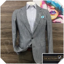 VINTAGE Mens Blazer Sport Coat Casual Two Button Jacket Size 40R Wool Suit USA