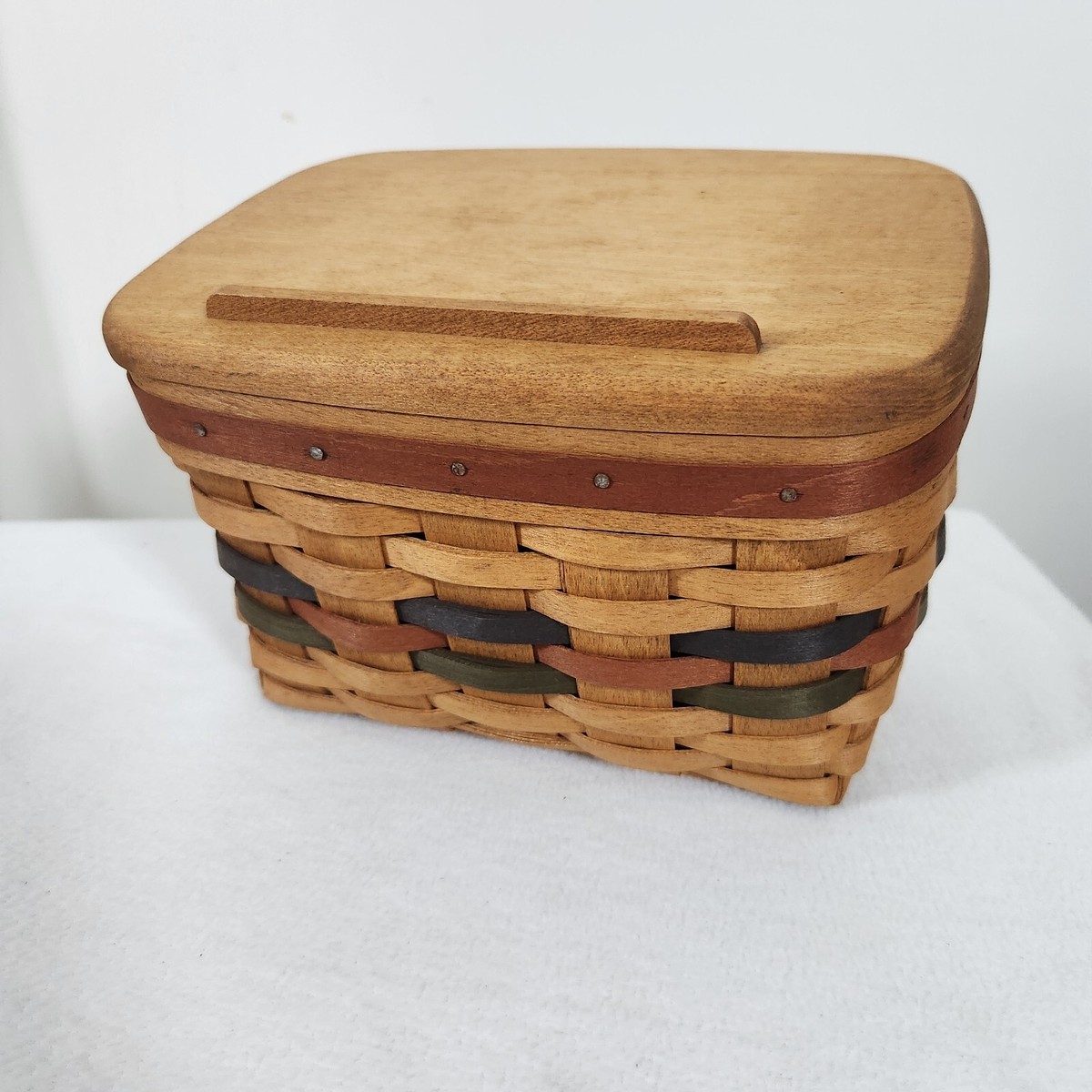Longaberger Vintage 1994 Shades of Autumn Recipe Basket+Lid