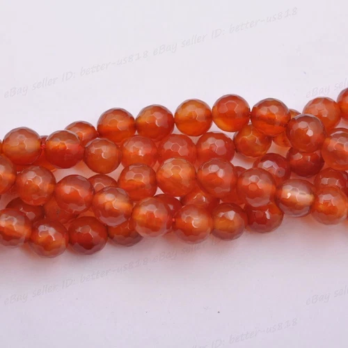 Wholesale Natural Gemstone FACETED Round Spacer Loose Beads 4MM 6MM 8MM 10MM - Picture 67 of 135