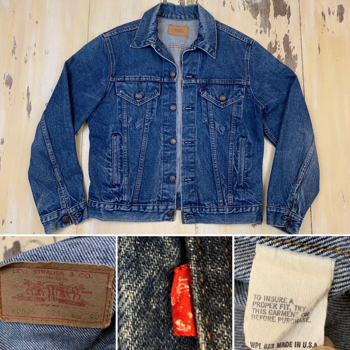 LEVIS - Vtg 80s 70506 0216 Type III Faded Denim Blue Jean LEVIS - Vtg 80s 70506 0216 Type III Faded Denim Blue Jean