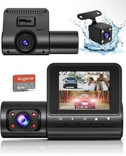 3 Channel Dash Camera for Cars 1080P Full HD Front, Rear, Inside and Nightvision