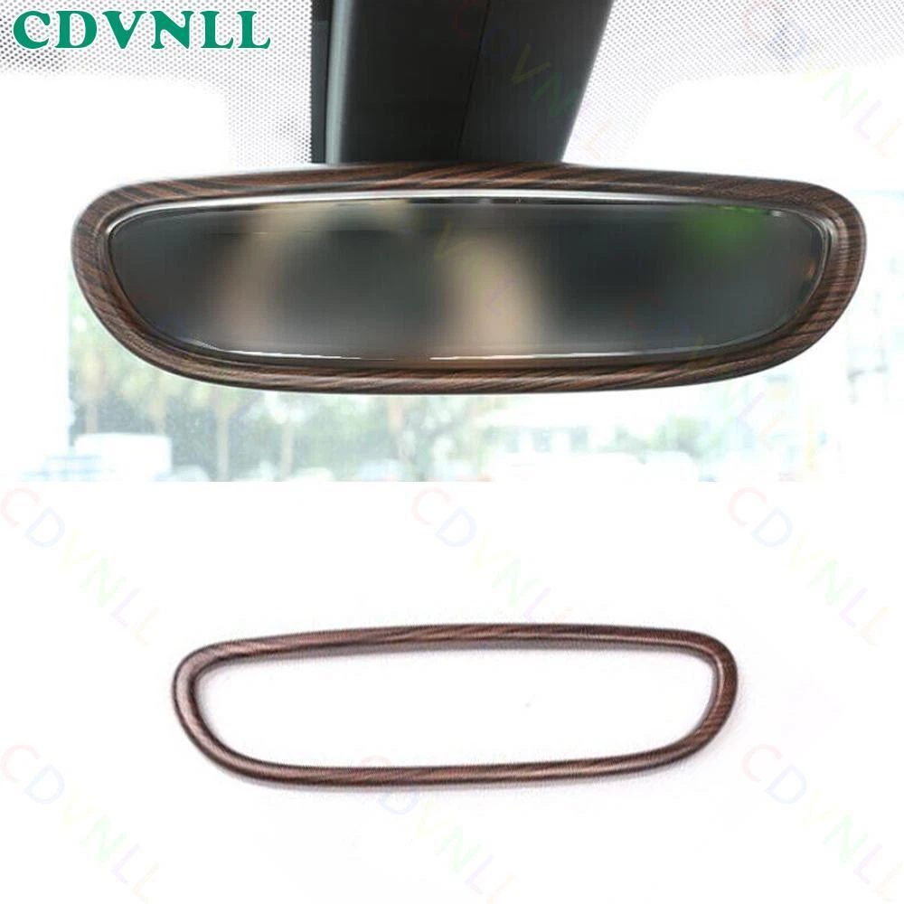 For BMW 2 Series Touring 2015-19 Wood Grain Middle Console Rearview Mirror Frame