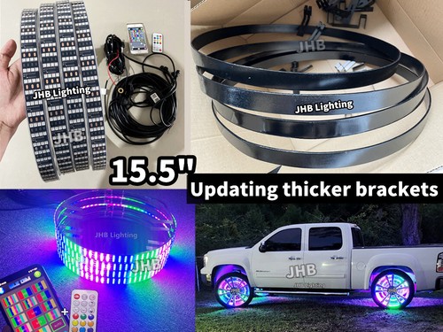 【】JHB 15.5"17.5" CHASING Flowing LED Multifunction Wheel Rings Rim Lights(Metal) - Picture 23 of 26