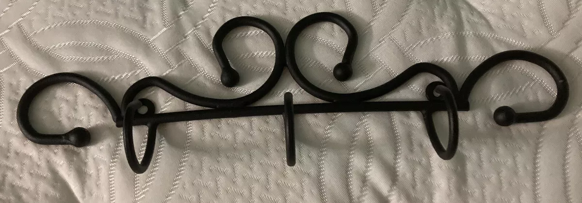 Wrought iron wall coat rack online