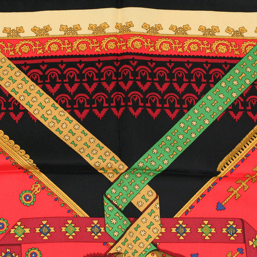 Hermes Scarf BRINS D'OR 90cm Silk Carre Foulard JULIA ABADIE - Picture 7 of 8