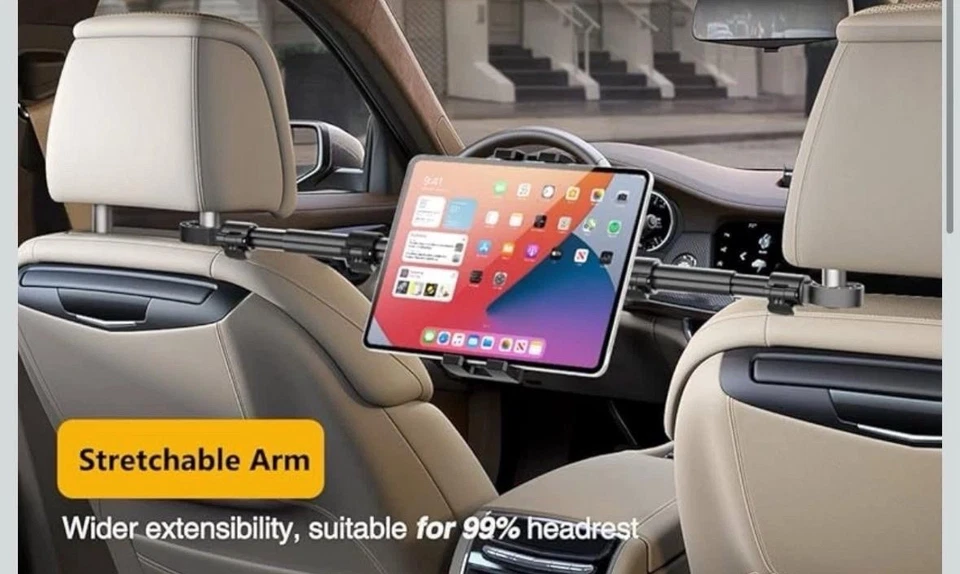 Car Headrest Middle Tablet Mount Between Backseat Holder Reat Seat Tablet Stand - Image 3 of 4
