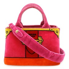 Prada Mini Canapa Trompe-L'oeil Handbag Women Pink One Size