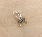 Small Sterling Silver Flower Earrings Petite Silver Drops wedding Gift for Her