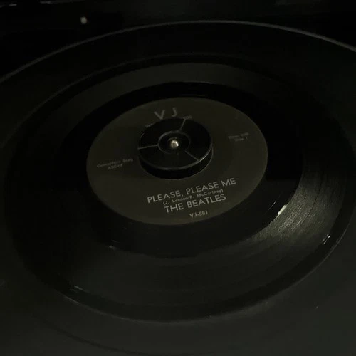 BEATLES Please Please Me VJ-581 NO BRACKETS Rare Variation 45 Black Label 1964