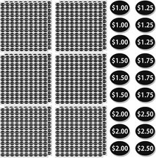 1560pcs Vending Machine Price Labels, 12 Sheets Snack Vending Machine Labels Sti
