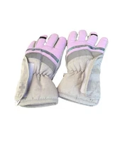 Girls Swiss Tech One Size Purple Grey Winter Gloves