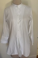 JIL SANDER White mandarin band Collar French ...