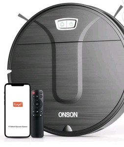 ONSON T1 Robot Aspirateur avec 3500Pa Aspiration, Wi-Fi, Alexa, Slim Design
