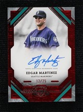 2025 Topps Tier One Red Foil 12/25 Edgar Martinez #T1A-EM Auto HOF 10no