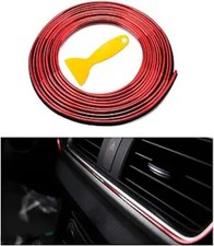 Interior Trim Strips 32.8ft Auto Decoration Styling Door Dashboard Diy Red