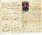 Civil War Patriotic Lettersheet Colorado territorial letter Col. Ellsworth