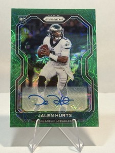 2020 Panini Prizm - Green Scope #343 - Jalen Hurts /75 Rookie Auto