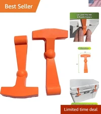 2-Pack Durable Black Rubber Cooler Latches for Yeti & RTIC Coolers, Easy Install