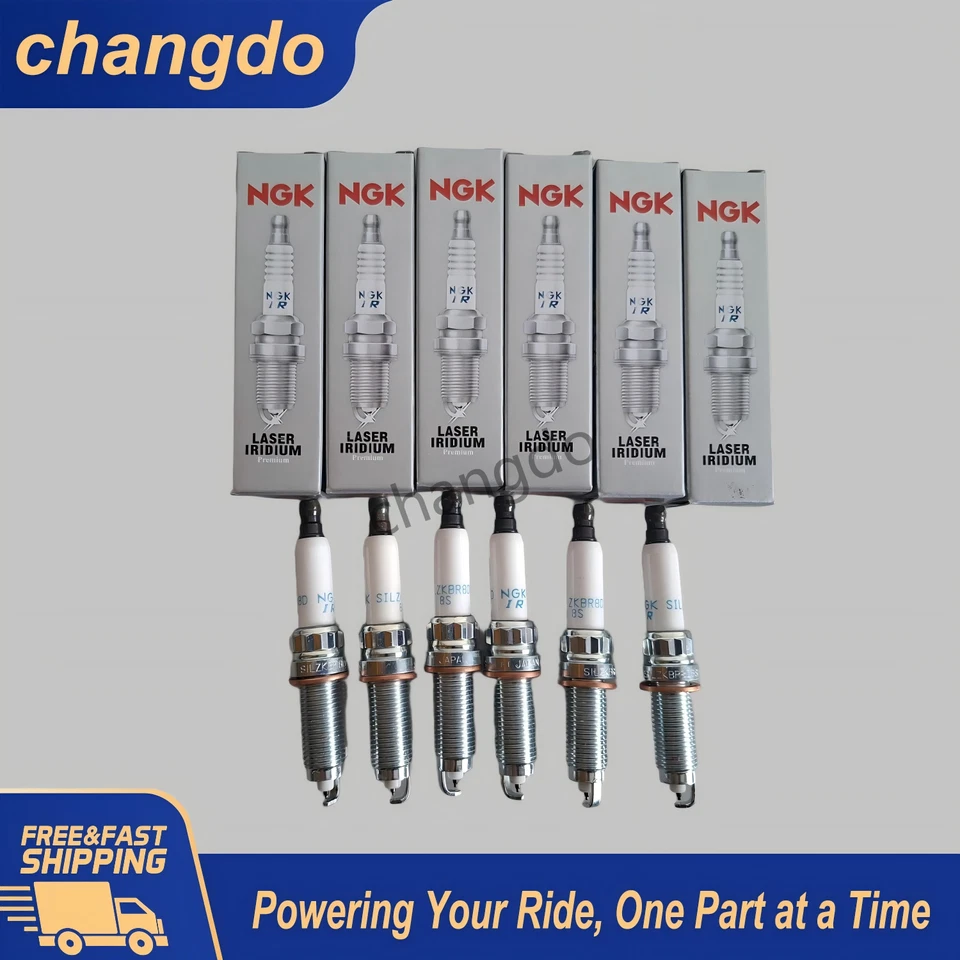 6Pcs NGK 97506 Laser Iridium Spark Plugs For BMW SILZKBR8D8S E84 E89 F06 F06N US - Image 2 of 4