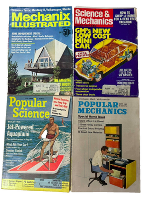 #ad #ad Lot of 4 Vintage Magazines 1960s 1970s Popular Mechanics Science Mechanix Etc $4.99