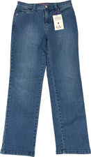 Gloria Vanderbilt Women s Light Wash Amanda Straight Jeans - 6 Petite Short