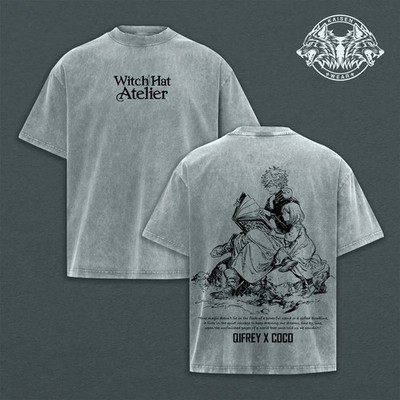 Witch Hat Atelier Acid Wash Apparel: Qifrey x Coco Vintage Graphic Tee, Muscle
