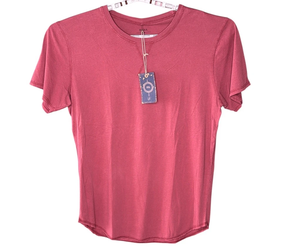 Camiseta Sitka Para Hombre Mediana Roja Algodón Manga Corta Nueva Foto 2 de 4