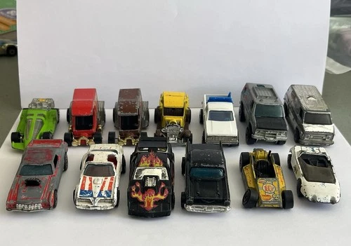 Vintage Hot Wheels Lot 13 Diecast 60s 70s 80s Redline Van Truck Car Worn Parts