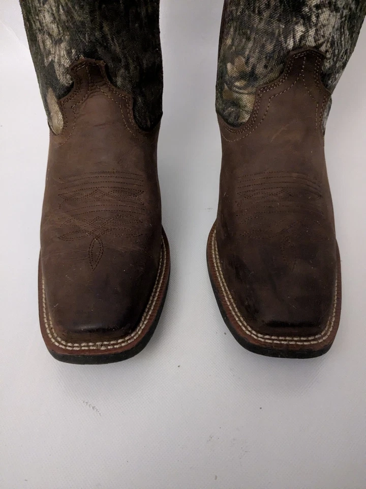 Laredo 12618 Bota Exterior Cuero Marrón Lona Roble Mossy Camuflaje Para Hombre Talla 7D Foto 2 de 4