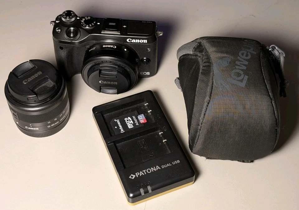 Canon EOS M6, Canon EF-M 22mm f/2 STM Pancake, Canon EF-M 15-45 f/3.5-6.3 IS STM