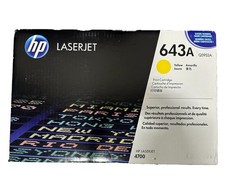 Genuine HP 643A Q5952A Yellow LaserJet Toner Cartridge 4700 Factory Sealed