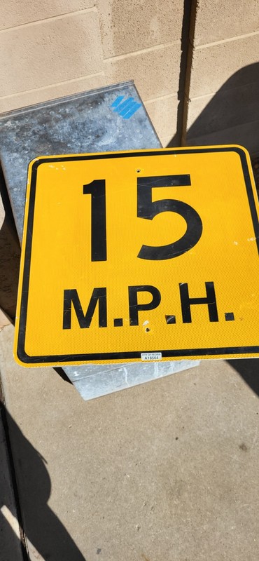 Traffic Sign 15 Aluminum Retired