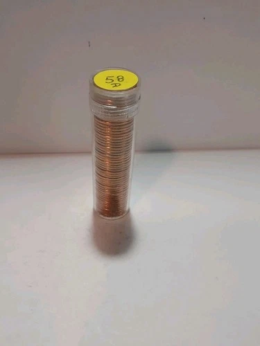 1958 D Lincoln Wheat Cent Penny Roll BU UNC Red Uncirculated 50 Coins
