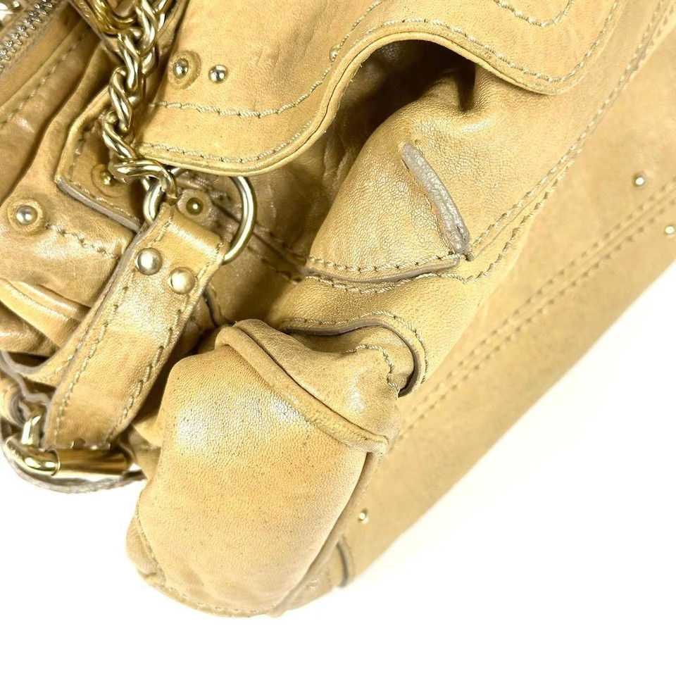 Chloe Paddington Hand Bag Leather Yellow Beige Padlock Key Used 4264 | eBay