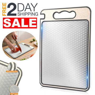 Tabla De Cortar Doble Cara 14.37 x 9.84 Acero Inoxidable Para Cocina En Oferta
