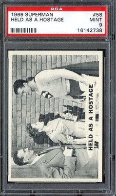 1966 TOPPS SUPERMAN #58 HELD AS A HOSTAGE PSA 9 *DS12443