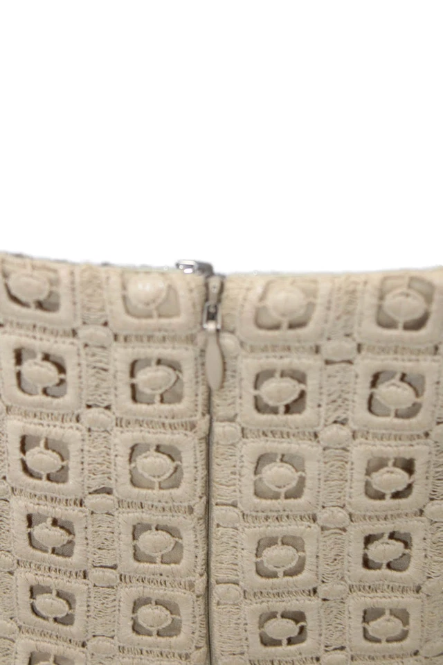 Vestido falda plisada sin mangas de algodón beige talla 6 Catherine Malandrino para mujer Foto 4 de 4